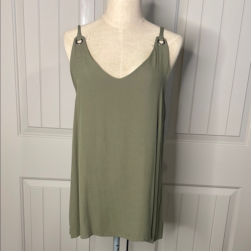 Olive Green Sleeveless Top